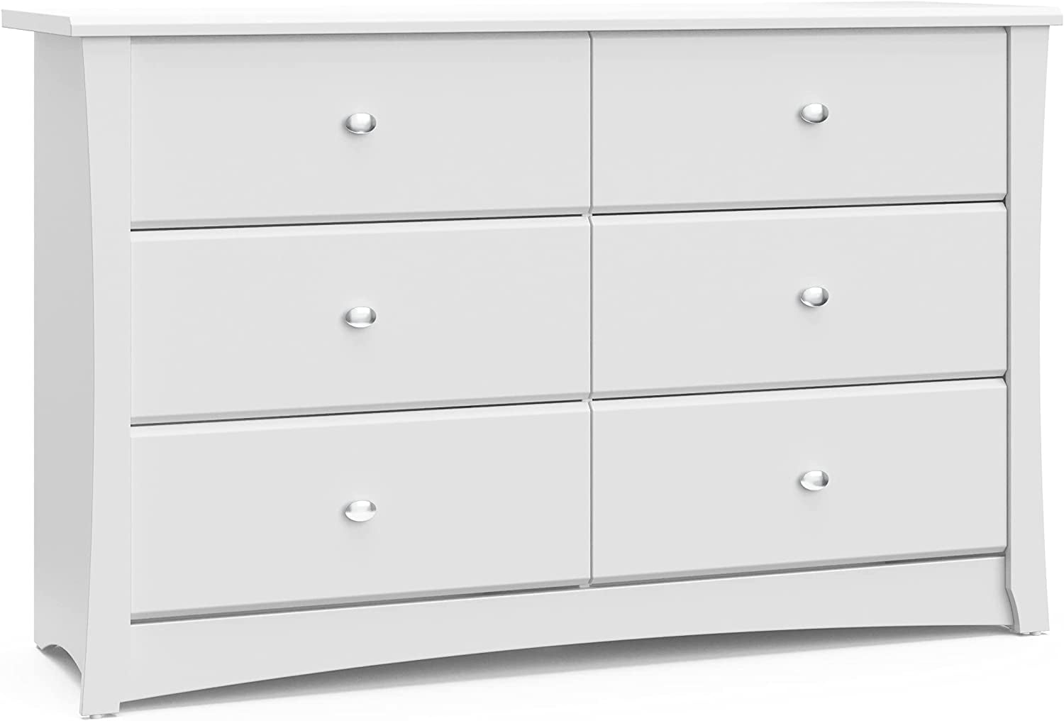 Storkcraft Crescent 6 Drawer Double Dresser (White) \u2013 Dresser for