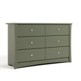 thumbnail image 1 of Storkcraft Crescent 6 Drawer Children's Nursery Double Dresser, Olive, 1 of 7