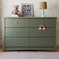thumbnail image 1 of Storkcraft Crescent 6 Drawer Nursery Dresser, Olive, 1 of 14