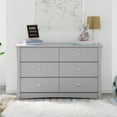 thumbnail image 1 of Storkcraft Crescent 6 Drawer Nursery Dresser, Pebble Gray, 1 of 13