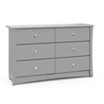 thumbnail image 1 of Storkcraft Crescent 6 Drawer Children's Nursery Double Dresser, Pebble Gray, 1 of 13