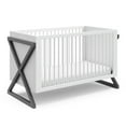 thumbnail image 1 of Storkcraft Equinox 3-in-1 Convertible Baby Crib, White with Gray, 1 of 13
