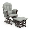thumbnail image 1 of Storkcraft Hoop Infant Nursery Glider and Ottoman, Espresso with Light Gray, 1 of 15