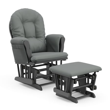 Storkcraft - Hoop Glider and Ottoman - Gray/Gray