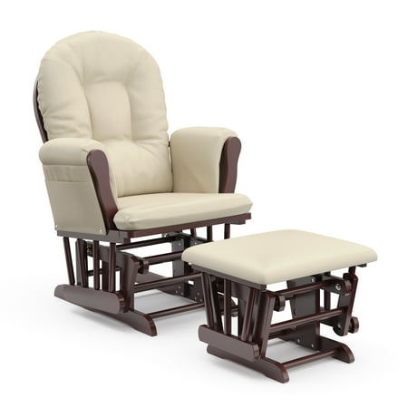 Storkcraft Hoop Nursery Glider with Ottoman, Cherry with Beige
