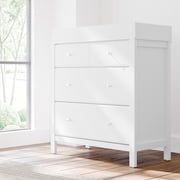 Storkcraft Horizon 3 Drawer Chest with Infant Changing Topper, White