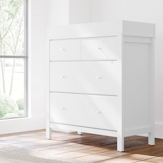 Storkcraft Horizon 3 Drawer Chest with Infant Changing Topper, White