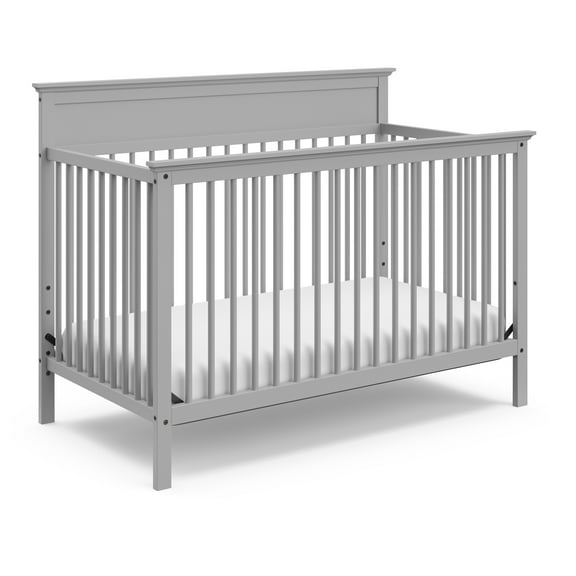 Storkcraft Horizon 5-in-1 Convertible Baby Crib, Pebble Gray