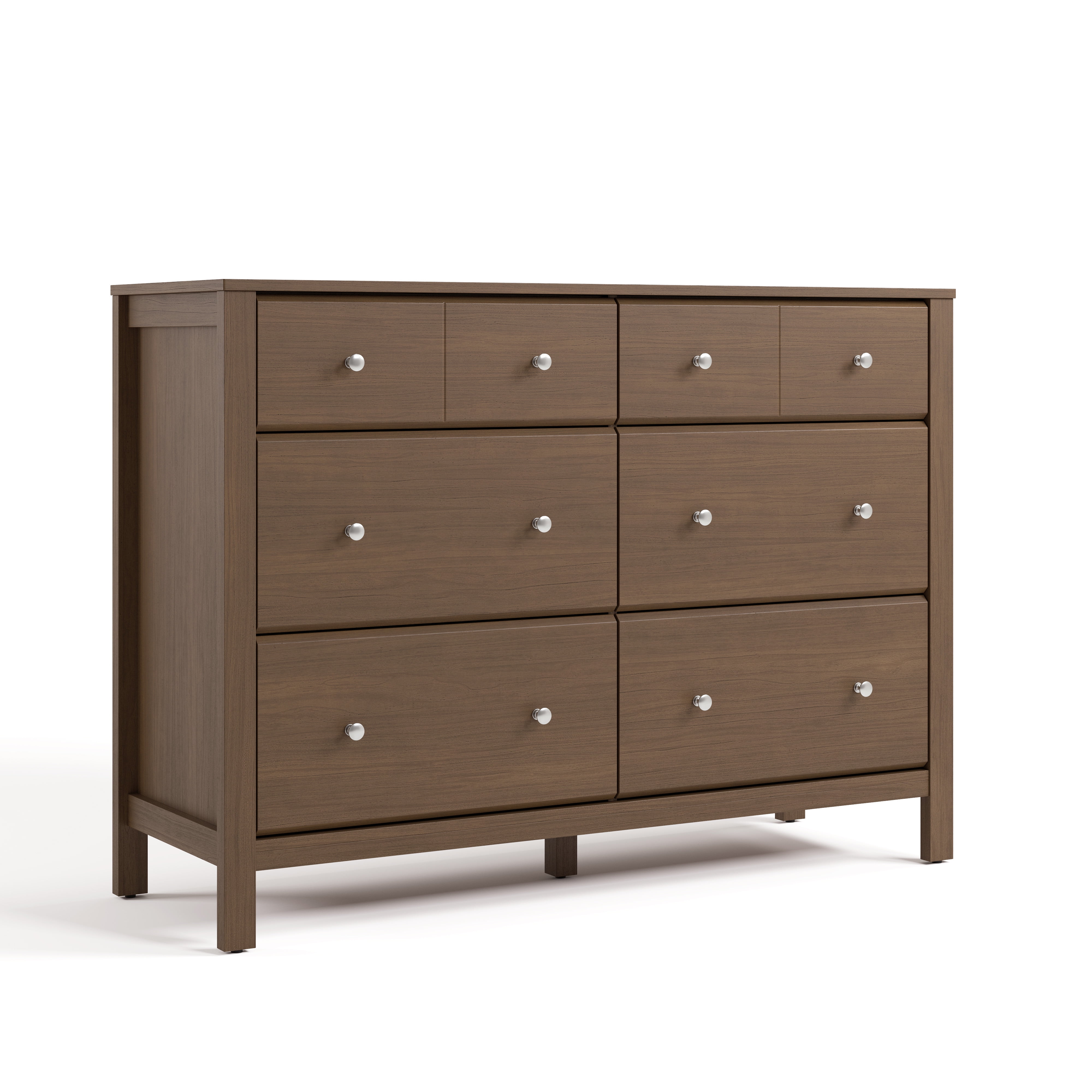 Storkcraft Horizon 6 Drawer Nursery Double Dresser, Hazelnut