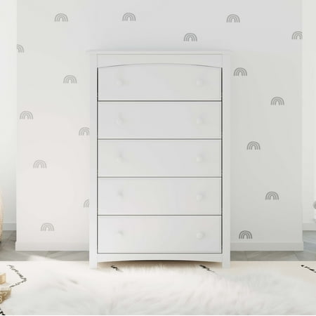 Storkcraft Kenton 5 Drawer Nursery Dresser, White