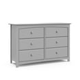 thumbnail image 1 of Storkcraft Kenton 6 Drawer Nursery Double Dresser, Pebble Gray, 1 of 12