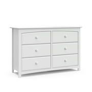 Storkcraft Kenton 6 Drawer Nursery Double Dresser, Black