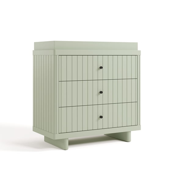 Storkcraft Kyoto 3 Drawer Chest with Infant Changing Topper, Sage