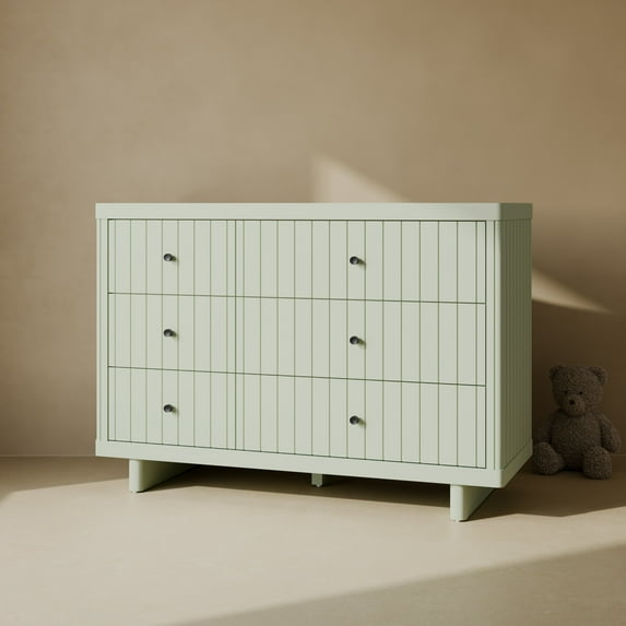 Storkcraft Kyoto 6 Drawer Nursery Dresser, Sage