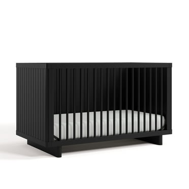 Storkcraft Kyoto Deluxe Convertible Crib with Bonus Toddler Guardrail, Black