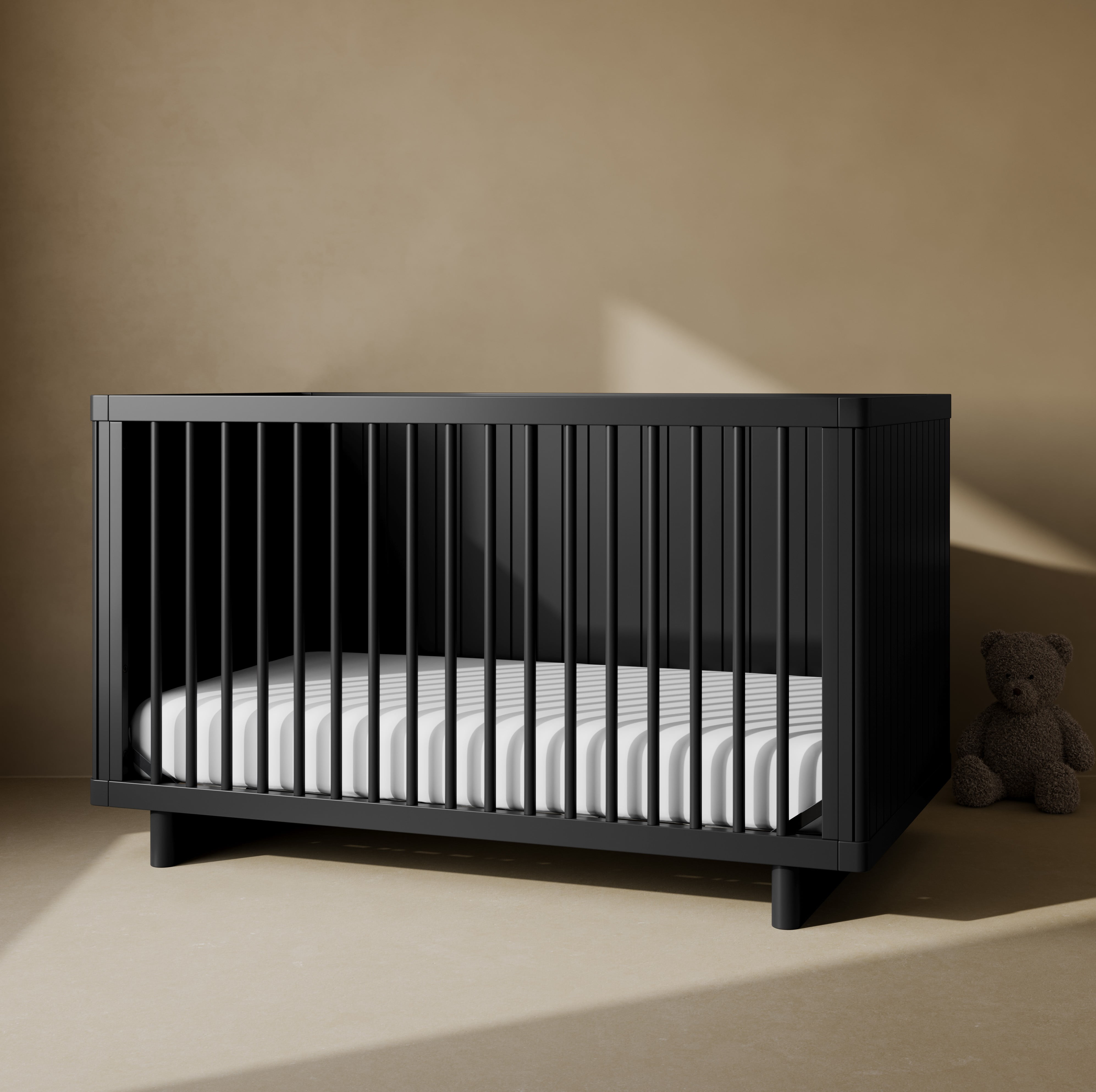 Art of Nursery by Storkcraft Kyoto Deluxe Convertible Crib with Bonus Toddler Guardrail, Black