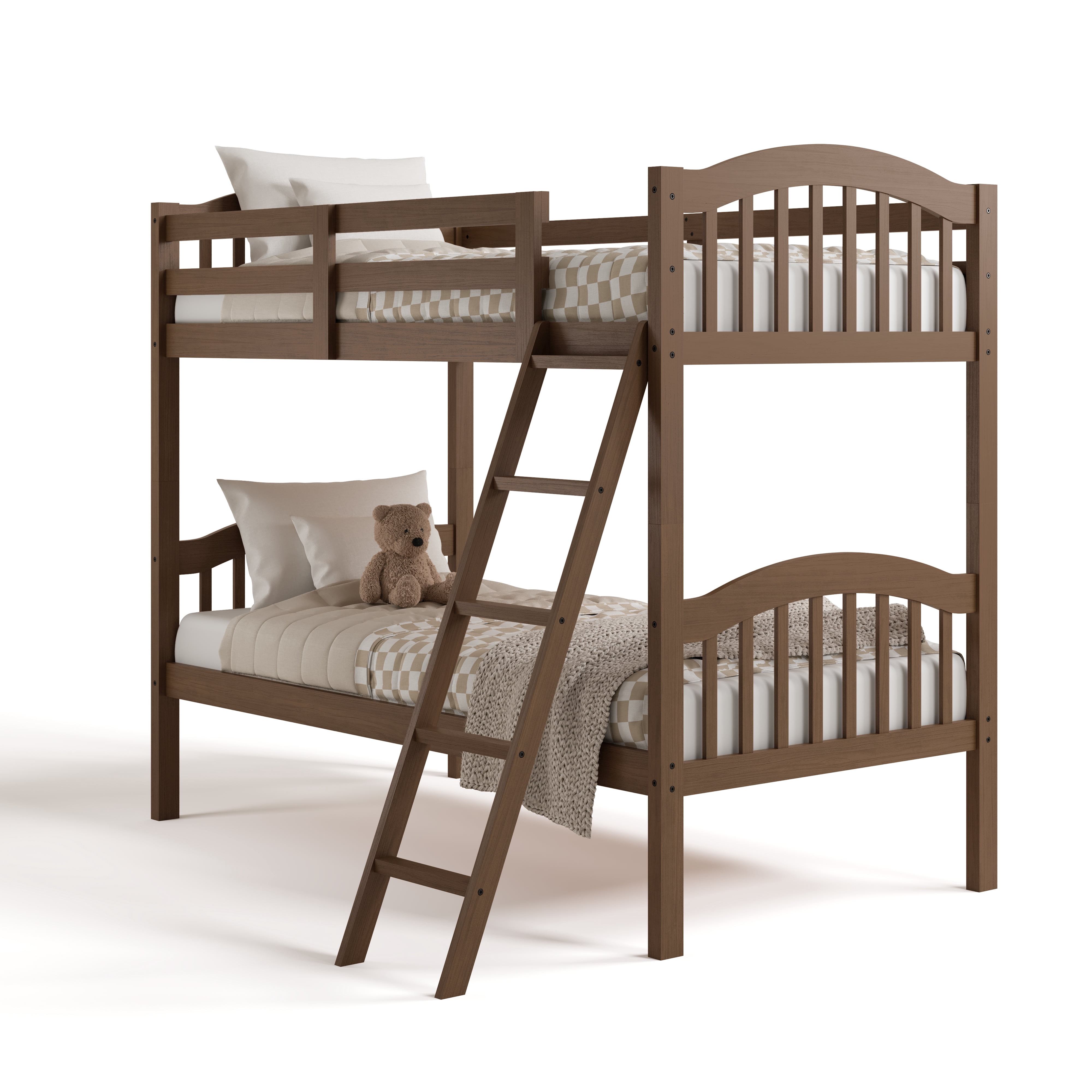 Storkcraft Long Horn Twin over Twin Bunk Bed, Hazelnut