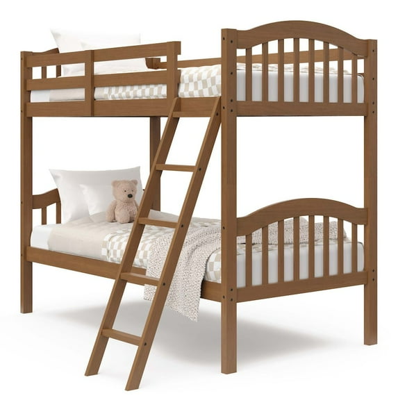 Storkcraft Long Horn Twin over Twin Bunk Bed, Hazelnut