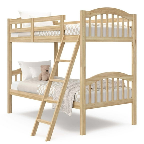 Storkcraft Long Horn Twin over Twin Bunk Bed, Natural