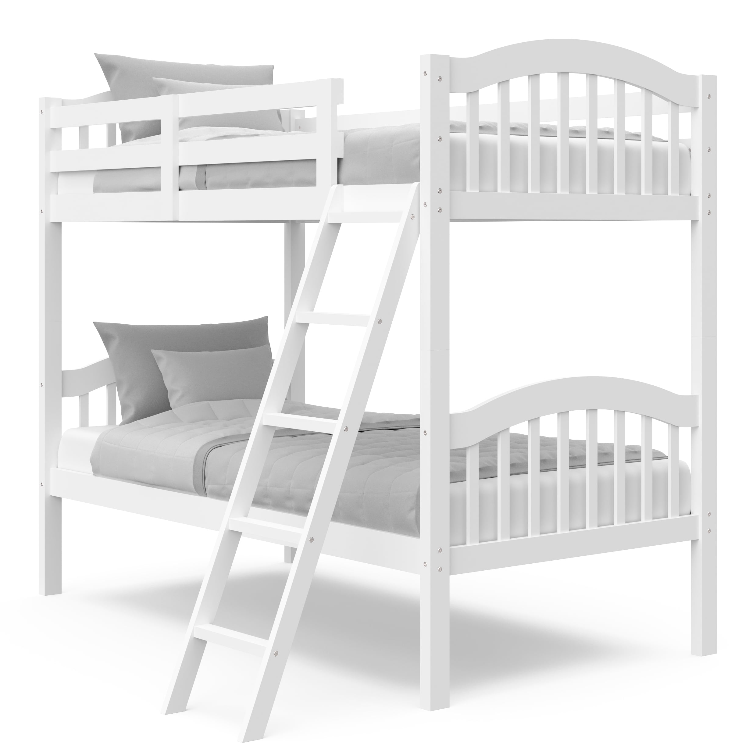 Storkcraft Long Horn Twin over Twin Bunk Bed, White