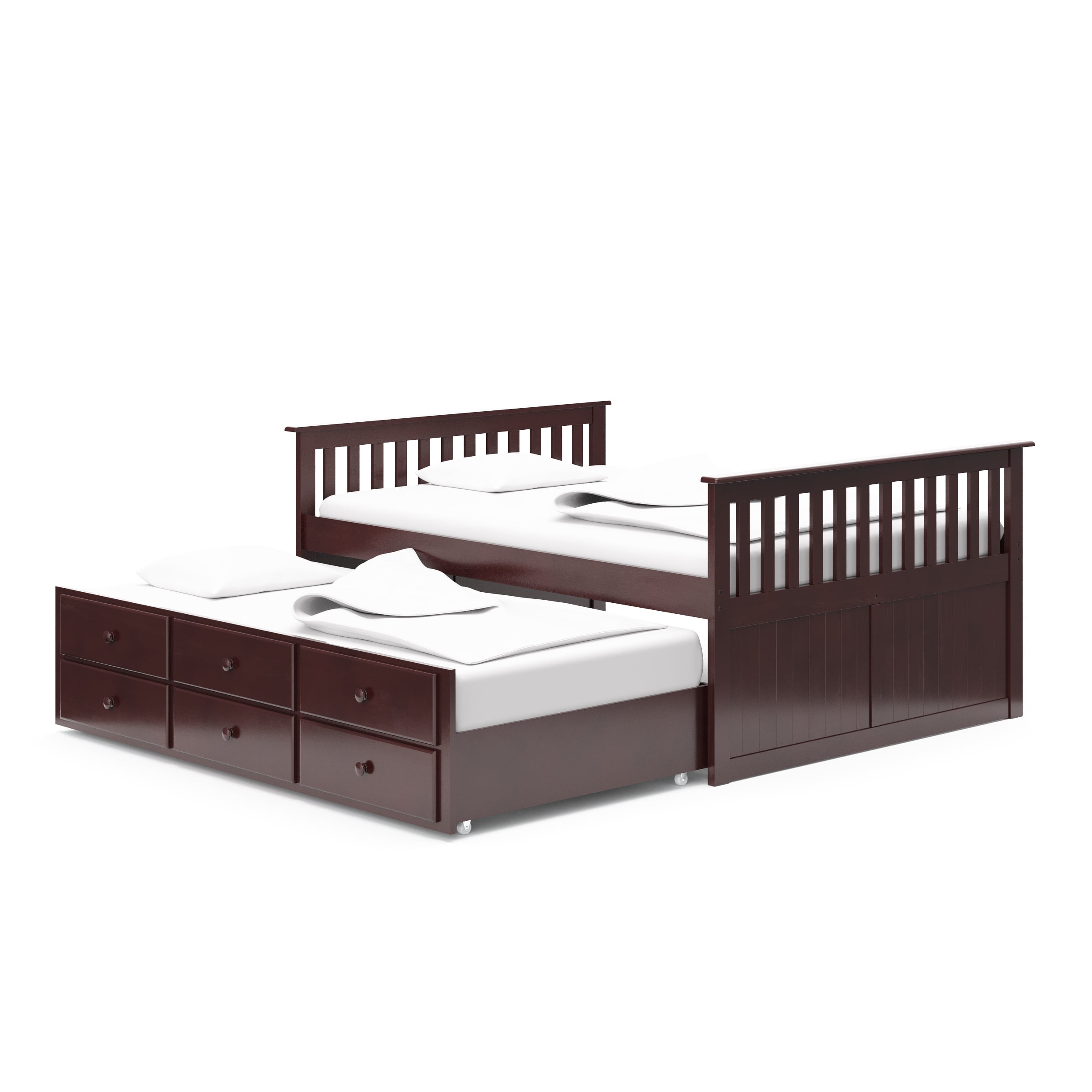 Storkcraft Marco Island Full Captain’s Bed with Twin Trundle, Espresso
