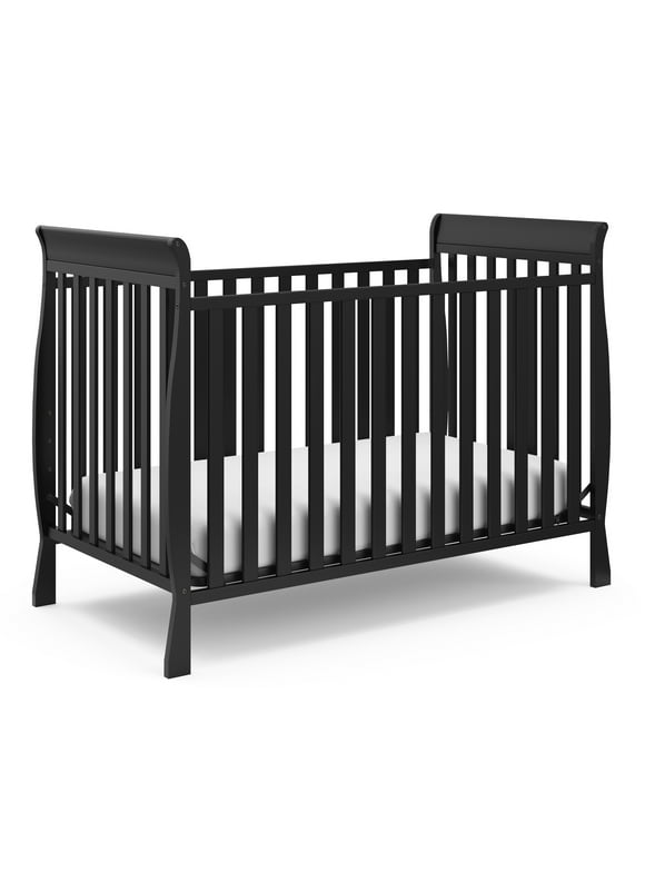 Storkcraft Maxwell 3-in-1 Convertible Baby Crib, Black