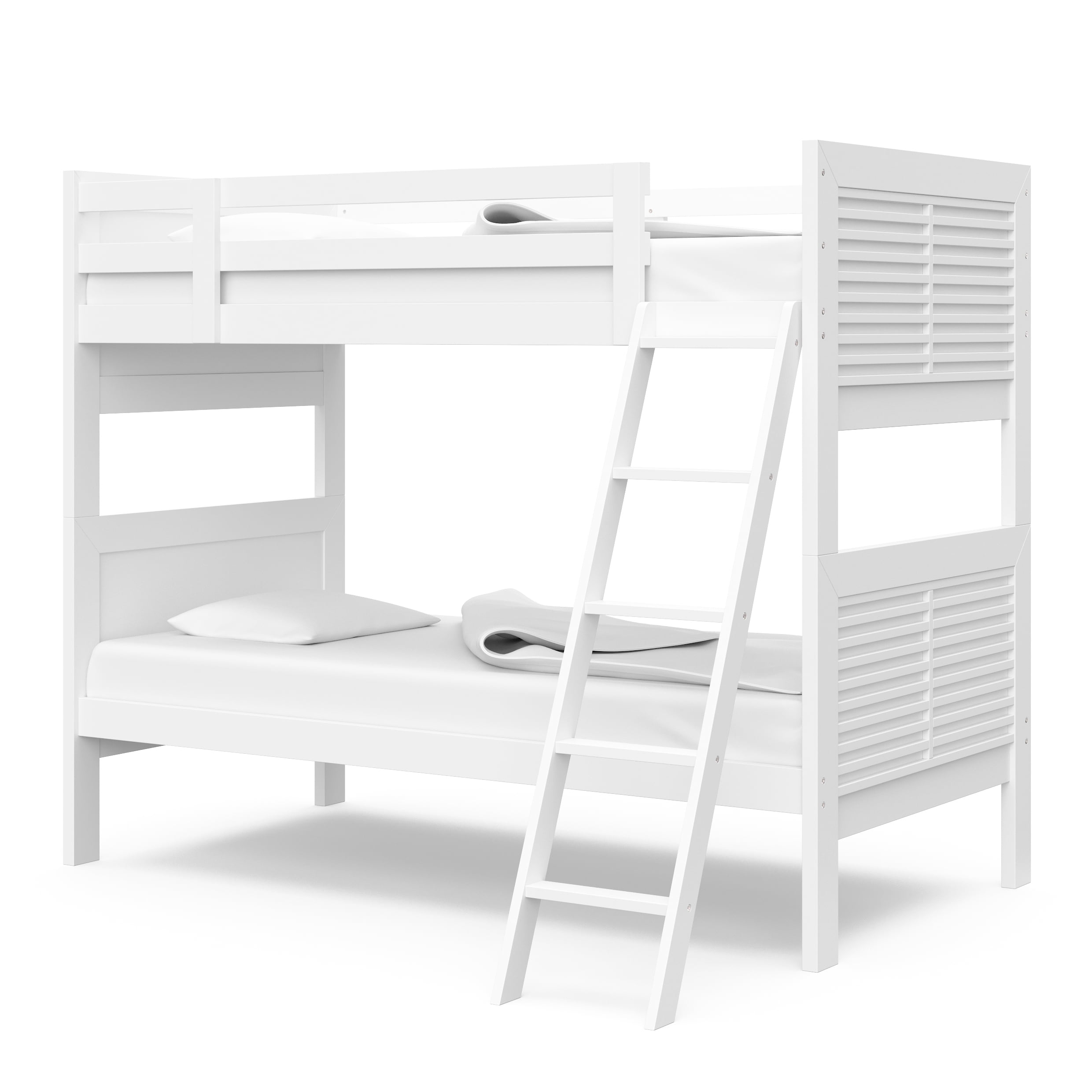 Storkcraft Milo Twin Kids Bunk Bed, White