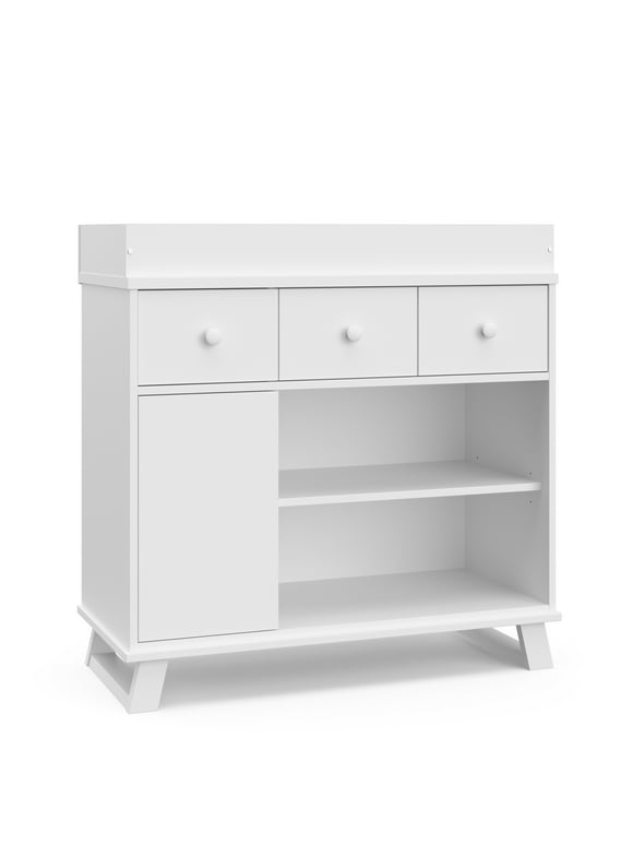 Storkcraft Modern Infant Changing Table Dresser, White