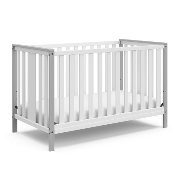 Storkcraft Modern Pacific 4-in-1 Convertible Baby Crib, Pebble Gray