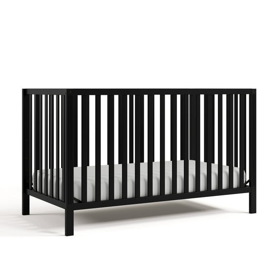Storkcraft Morningside 5-in-1 Convertible Baby Crib, Black