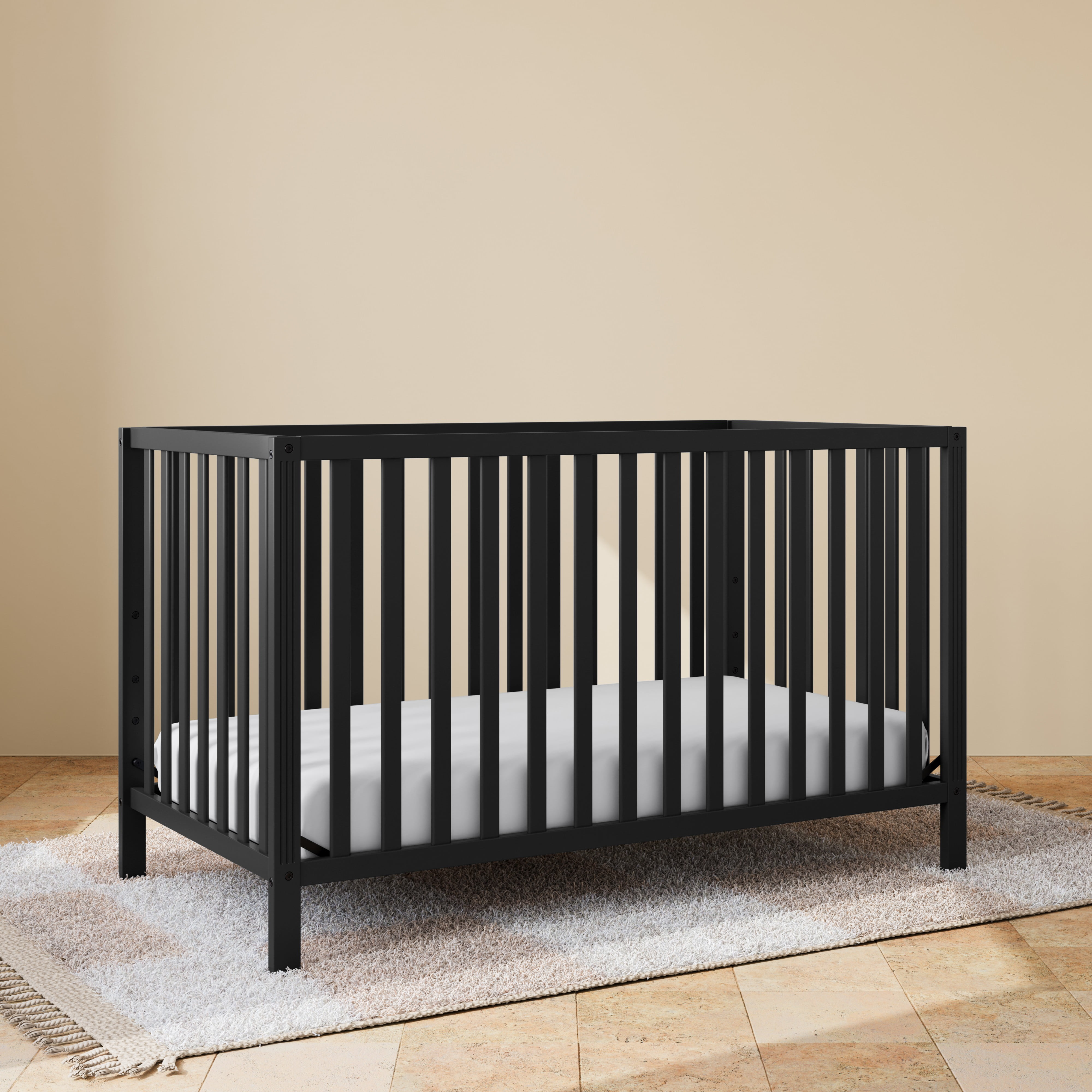 Storkcraft Morningside 5-in-1 Convertible Baby Crib, Black