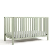Storkcraft Morningside 5-in-1 Convertible Baby Crib, Sage