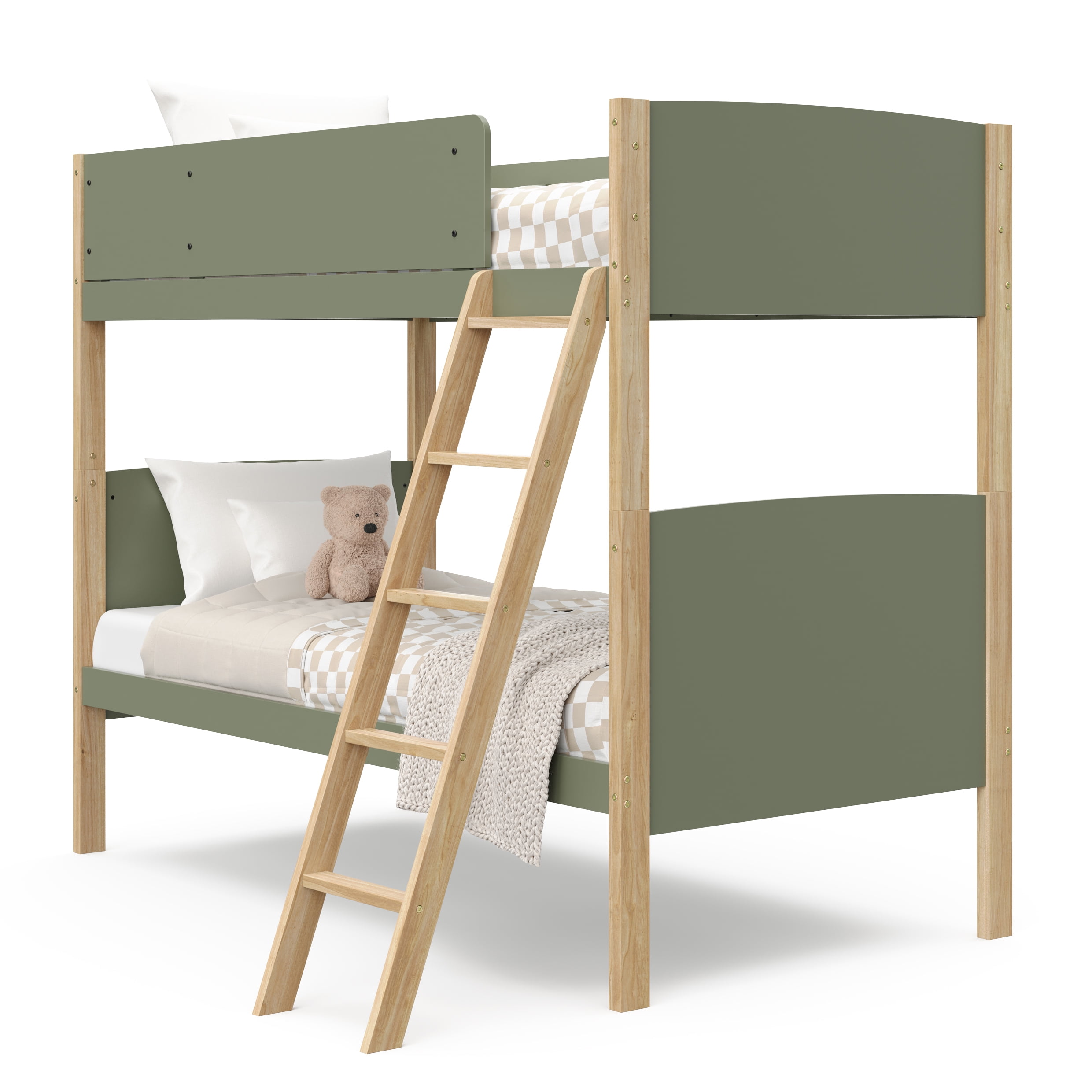 Storkcraft Next Delray Twin Over Twin Bunk Bed Olive Natural
