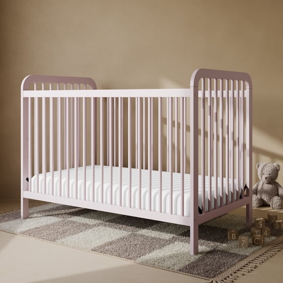 Storkcraft Pasadena 3-in-1 Convertible Baby Crib, Blush