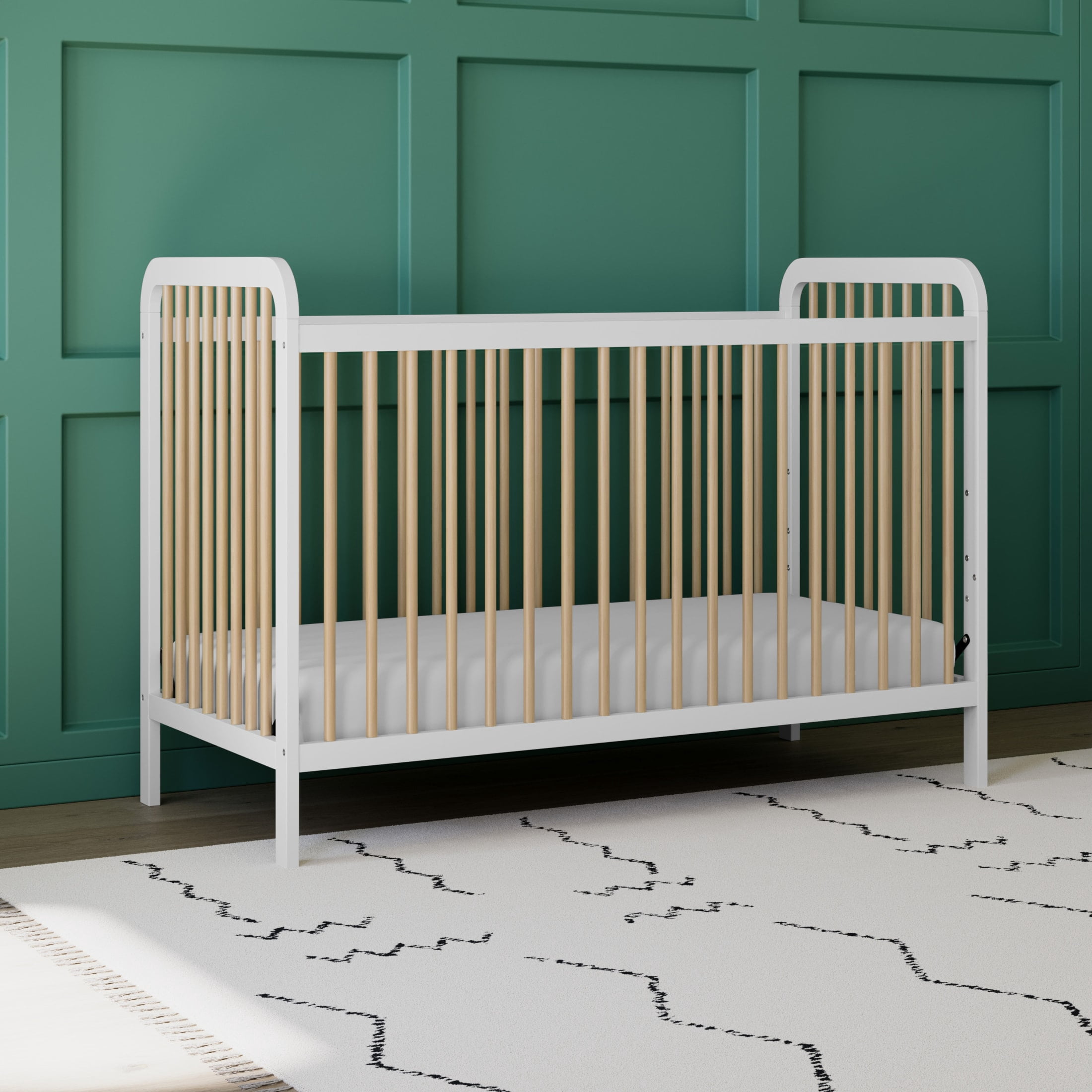 Storkcraft Pasadena 3-in-1 Convertible Baby Crib, White and