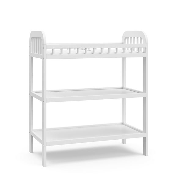 Storkcraft Pasadena Infant Changing Table with Changing Pad, White