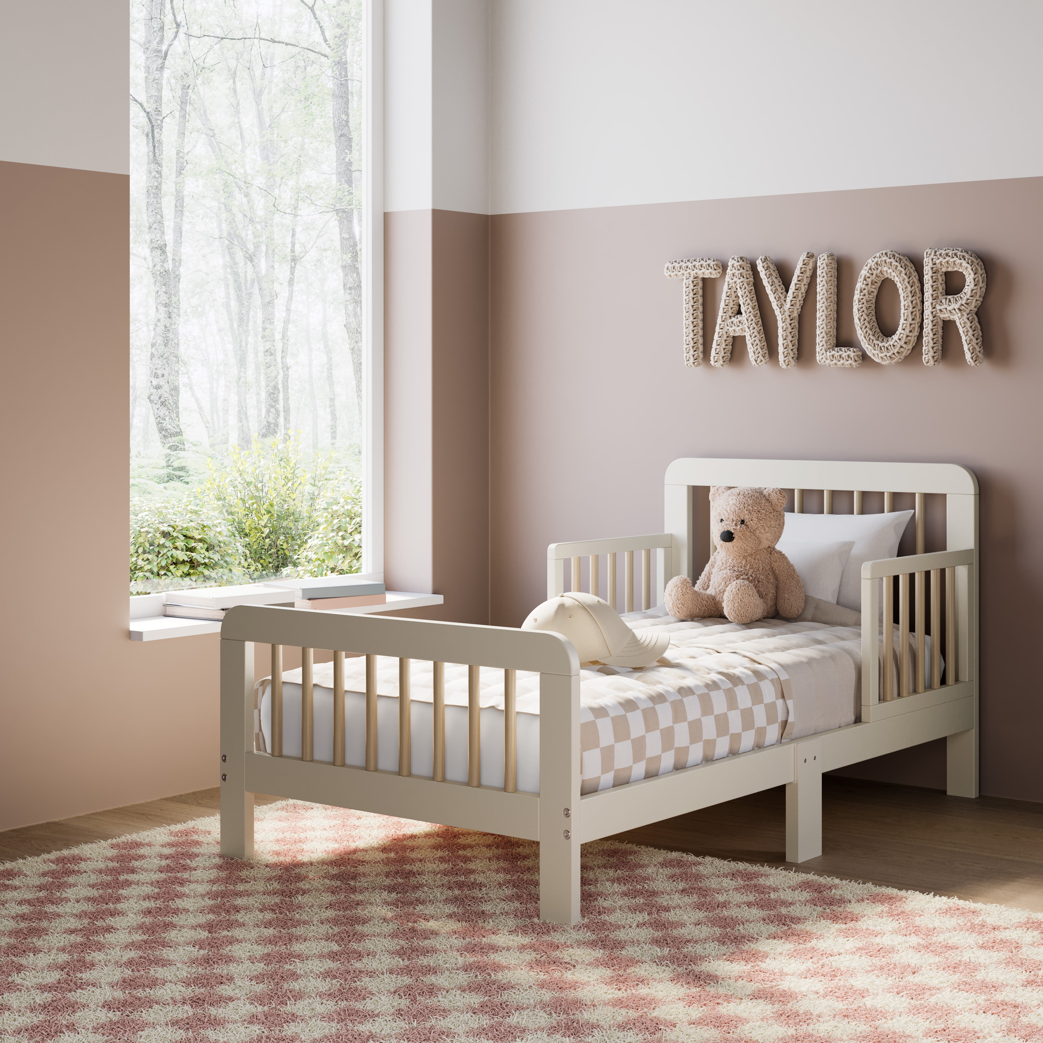 Storkcraft Pasadena Toddler Bed, Frosted Oat with Driftwood