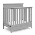 thumbnail image 1 of Storkcraft Petal Mini 4-in-1 Convertible Baby Crib with Mattress, Pebble Gray, 1 of 8