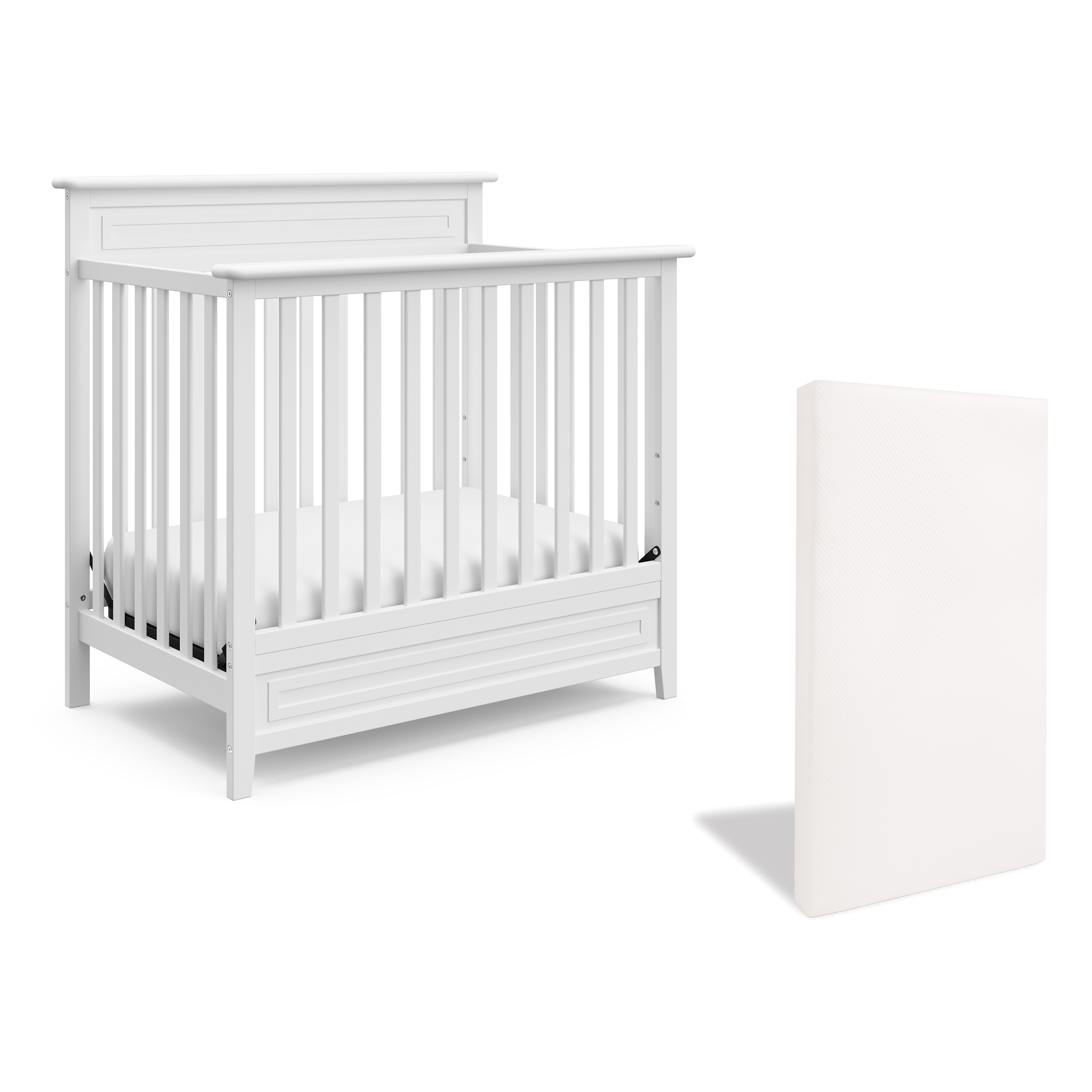 Paproos Cribs for Baby, 4in1 Solid Wood Convertible Baby Crib, Non