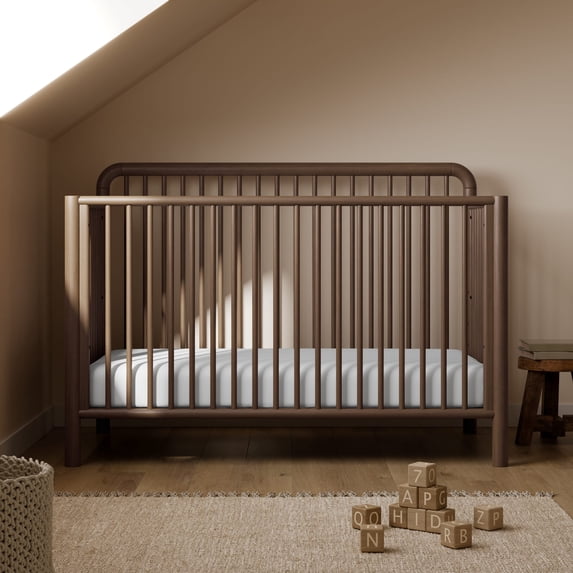 Storkcraft Porto 5-in-1 Convertible Crib with Bonus Toddler Guardrail - Hazelnut