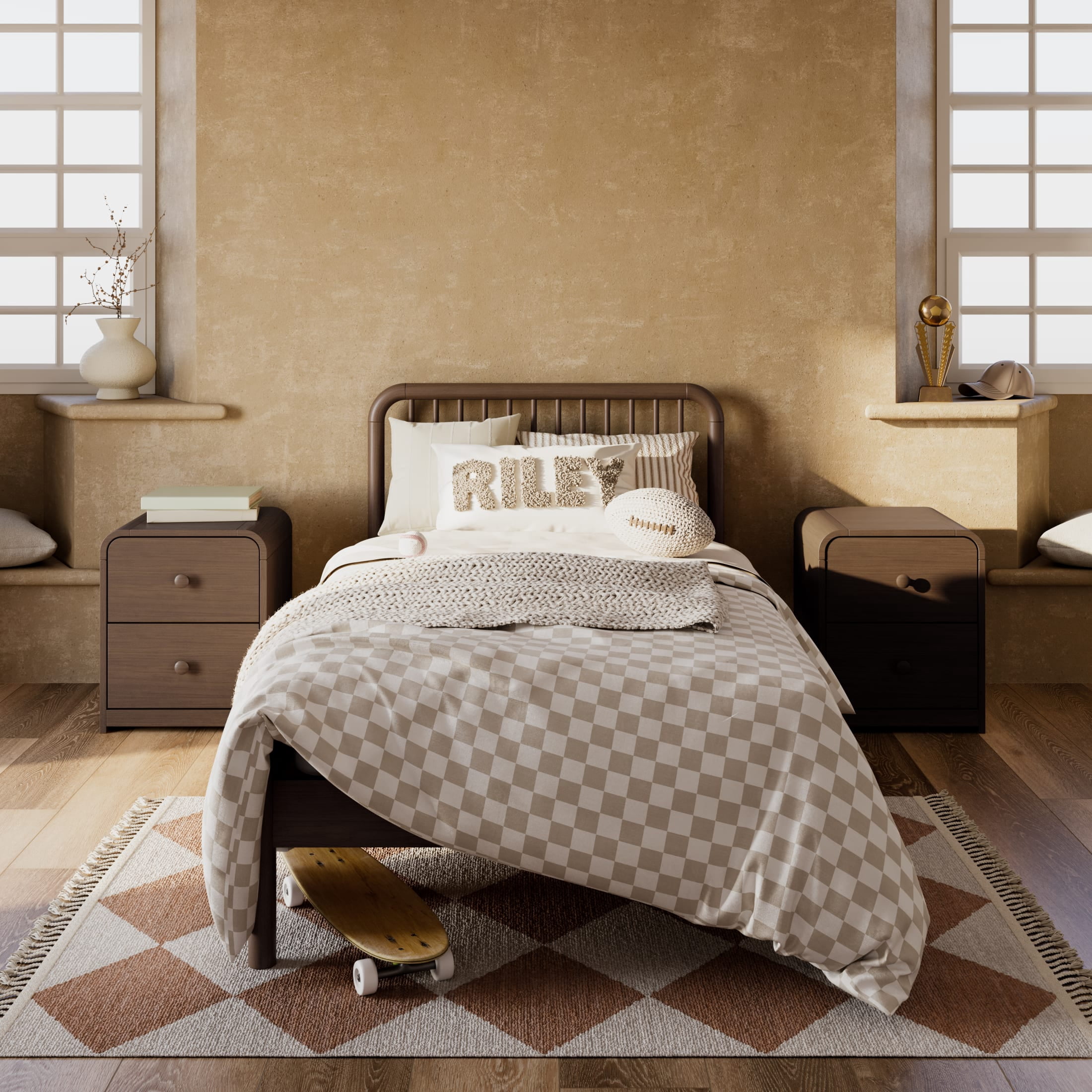 Storkcraft Porto Twin Bed, Hazelnut