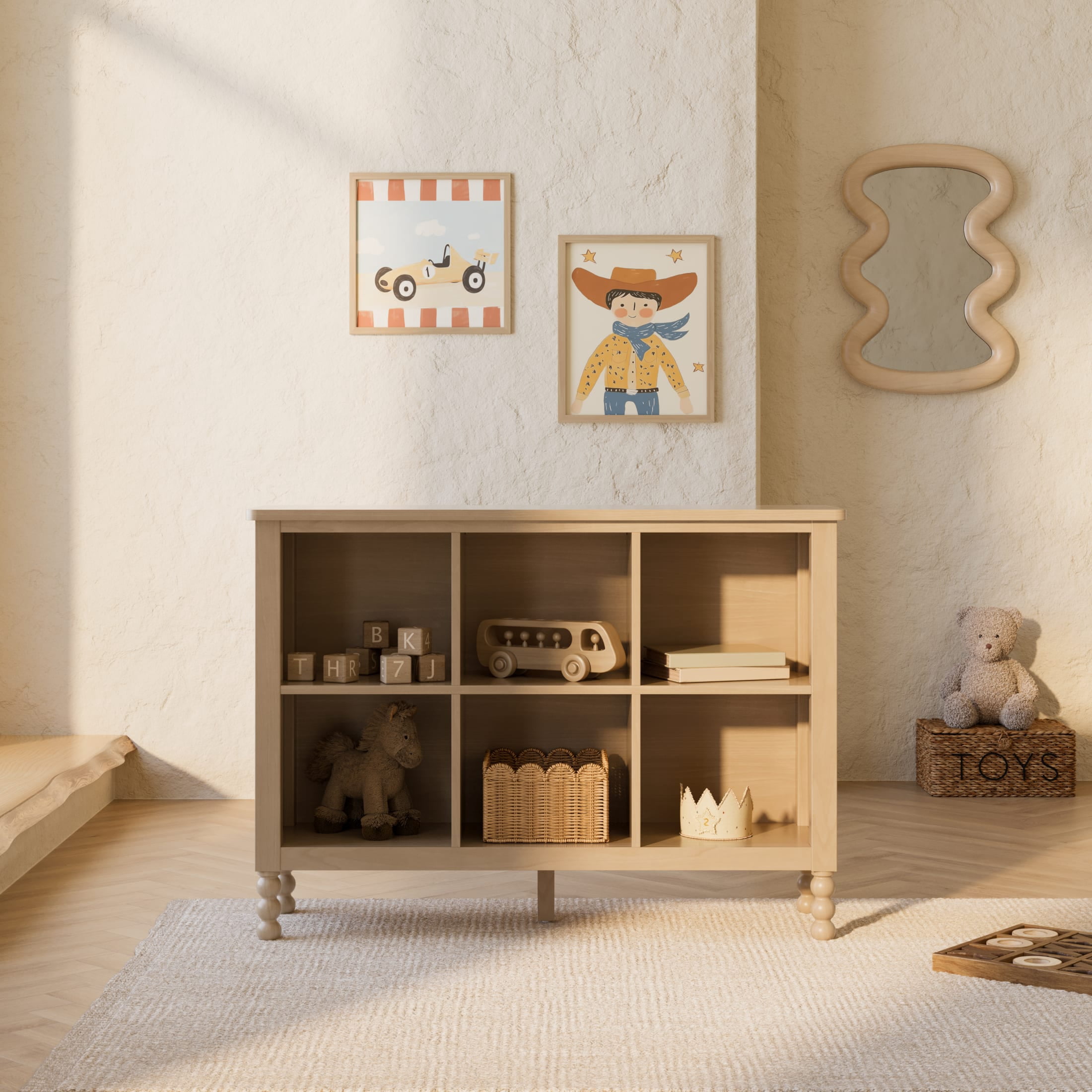 Art of Nursery by Storkcraft Rio 6 Cube Storage Organizer Kids Bookcase - Driftwood