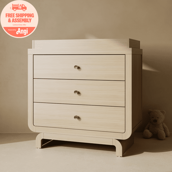 Storkcraft Santorini 3 Drawer Dresser with Infant Changing Topper, Driftwood