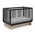 thumbnail image 1 of Storkcraft Santorini 5-in-1 Convertible Baby Crib, Black with Driftwood, 1 of 21