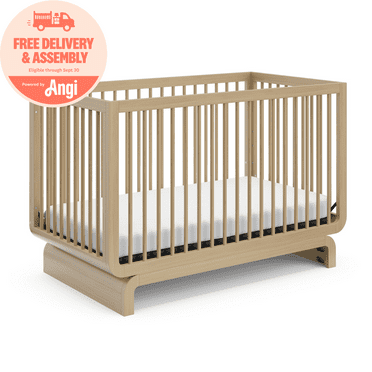Storkcraft Santorini 5-in-1 Convertible Baby Crib, Driftwood