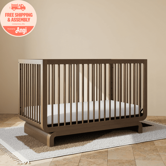 Storkcraft Santorini 5-in-1 Convertible Baby Crib, Hazelnut