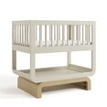 thumbnail image 1 of Storkcraft Santorini Deluxe Convertible Baby Bassinet, Frosted Oat with Driftwood, 1 of 14
