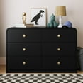thumbnail image 1 of Storkcraft Santos 6 Drawer Nursery Double Dresser, Black, 1 of 7