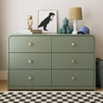 thumbnail image 1 of Storkcraft Santos 6 Drawer Nursery Double Dresser, Olive, 1 of 11