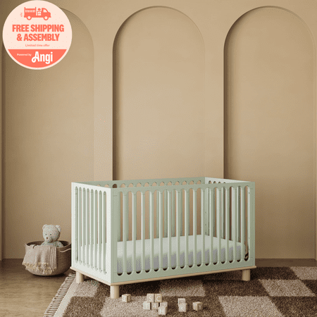 Storkcraft Sicily 3-in-1 Convertible Crib with Bonus Toddler Guardrail - Sage and Driftwood